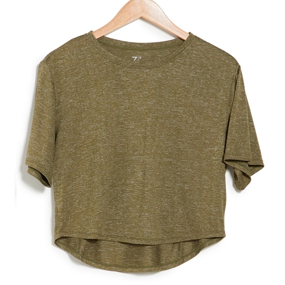 NEW Z by Zella Carly SS Commuter Tee in Olive Branch - Picture 3 of 7